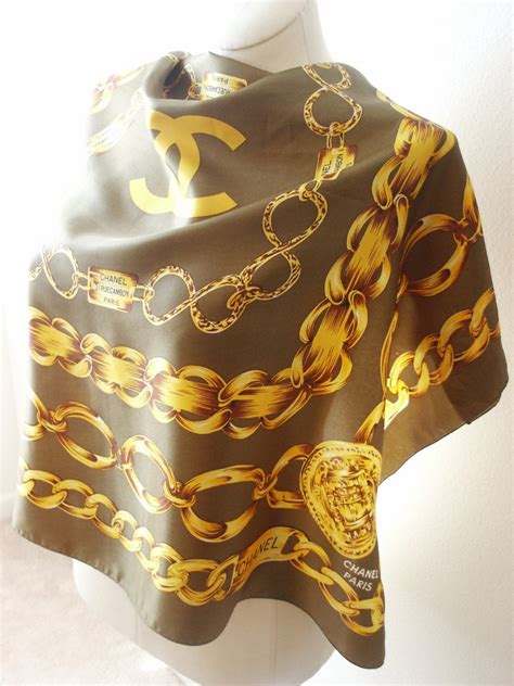 chanel logo winter scarf|Chanel vintage scarf.